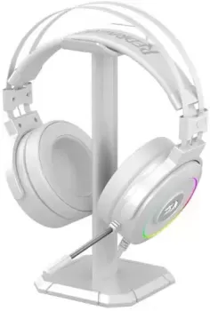 Redragon H320 Lamia 2 USB RGB Gaming Headset with Stand, Virtual 7.1 Surround Sound, 3D Sound Effect, Sound Controller & Mute Button, 40mm Driver, 32 ohms, 20Hz Frequency, Lunar White | H320W-RGB